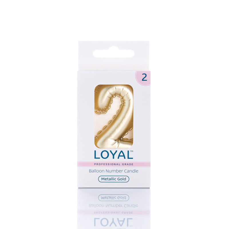Balloon Candle Number Metallic Gold
