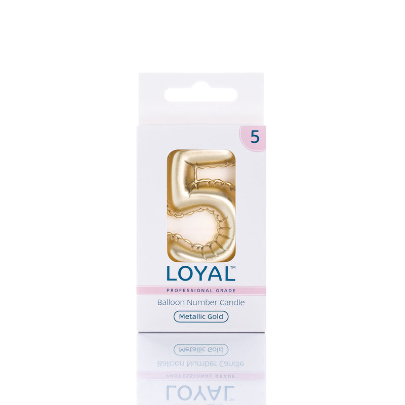 Balloon Candle Number Metallic Gold