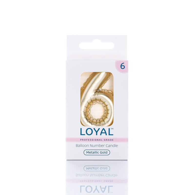 Balloon Candle Number Metallic Gold