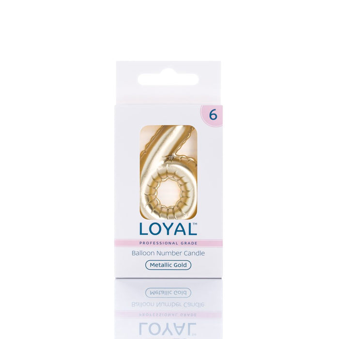 Balloon Candle Number Metallic Gold