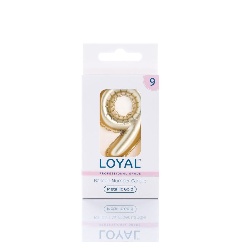 Balloon Candle Number Metallic Gold
