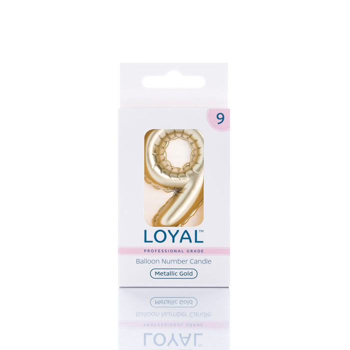 Balloon Candle Number Metallic Gold
