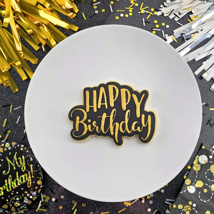 Stamp Debosser With Cutter Happy Birthday