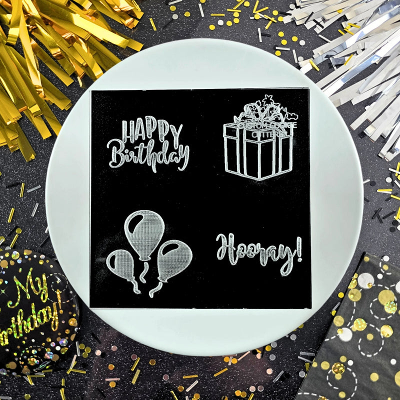 Debosser Plate Mini Happy Birthday