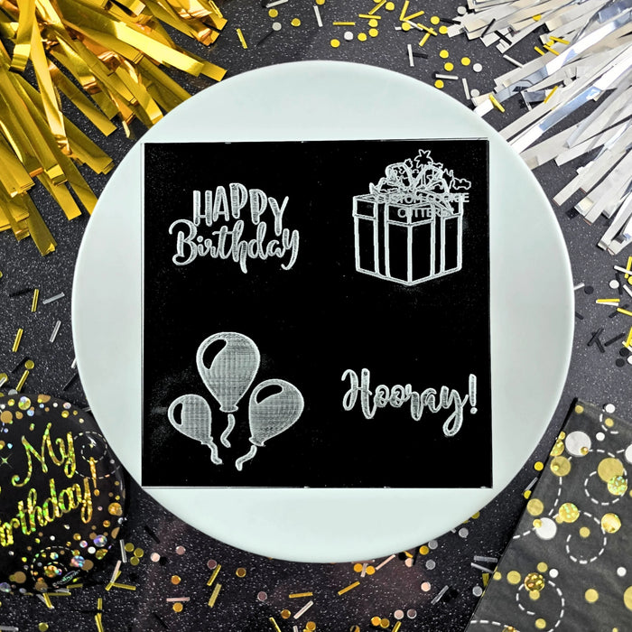 Debosser Plate Mini Happy Birthday