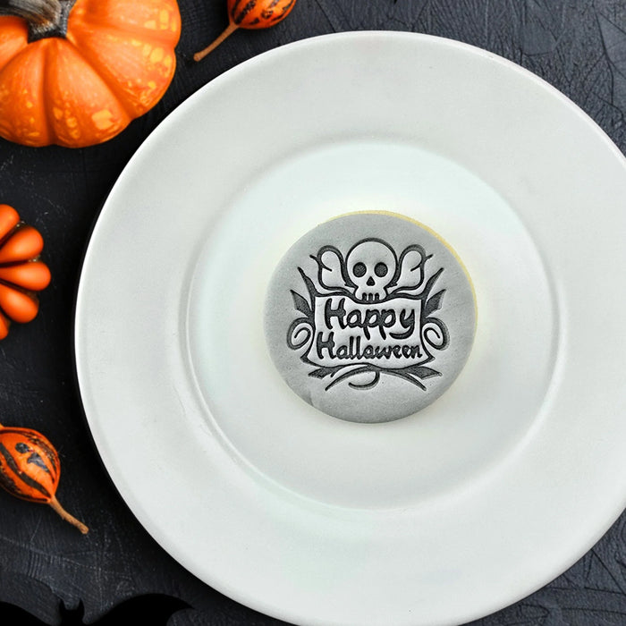 Stamp Embosser Happy Halloween Skull