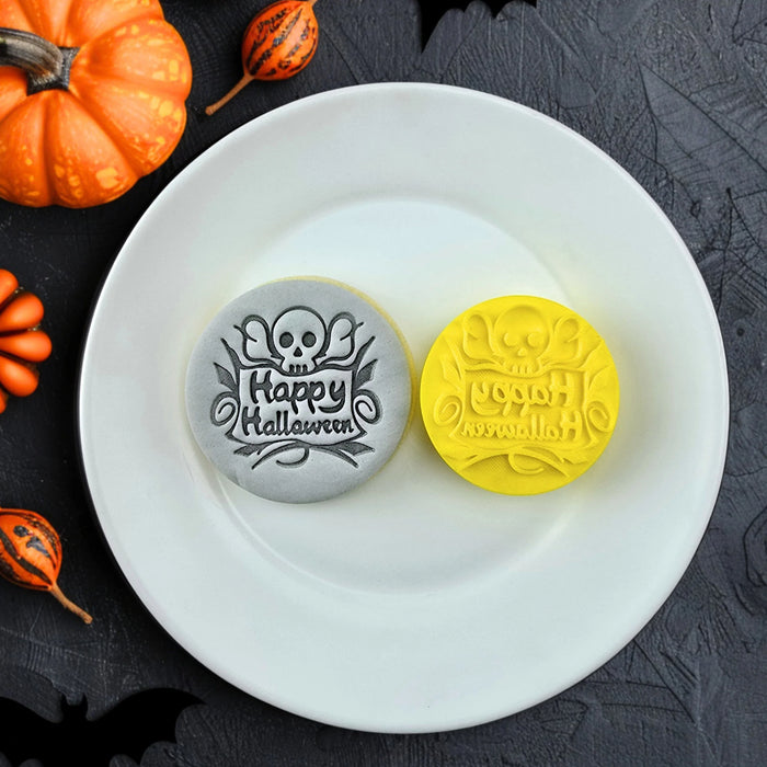 Stamp Embosser Happy Halloween Skull