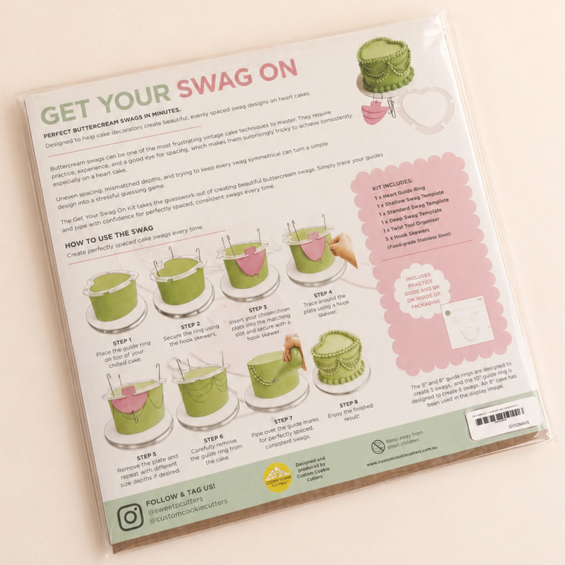 Get Your Swag On 'Sweet P' Cake Swag Heart Template