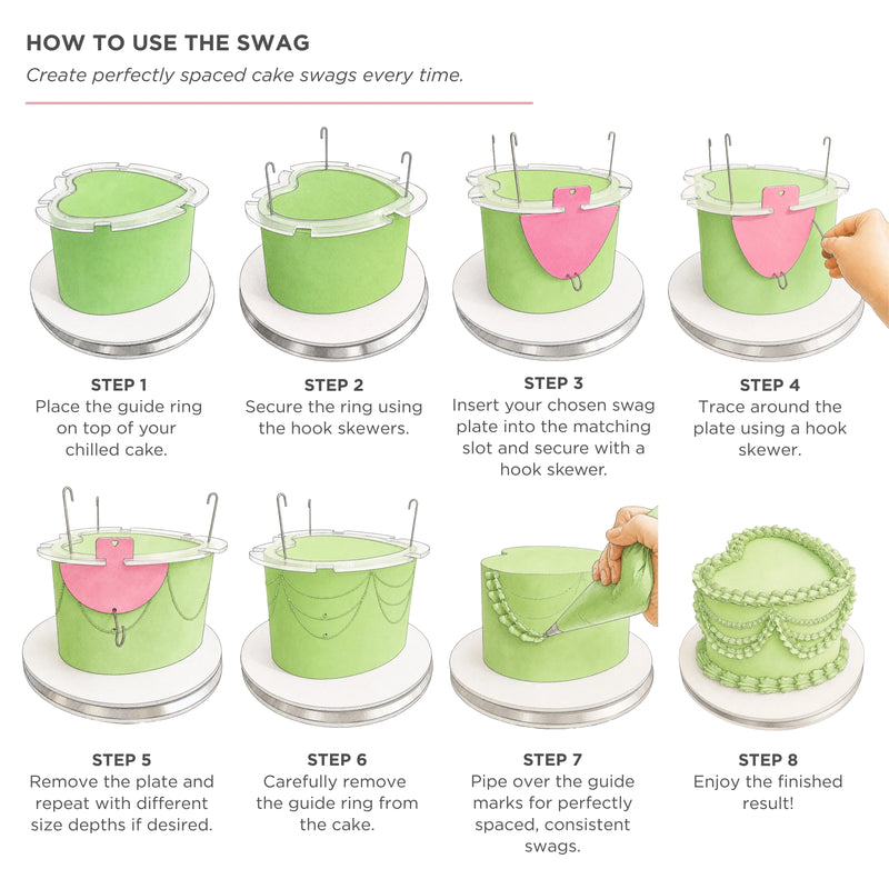 Get Your Swag On 'Sweet P' Cake Swag Heart Template