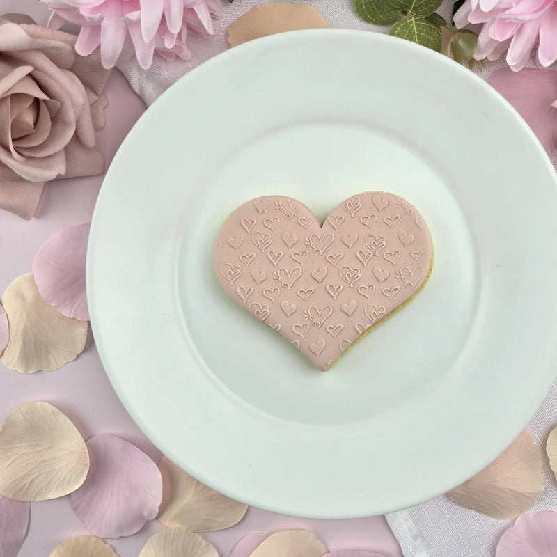 Debosser Pattern Plate Hearts Outline