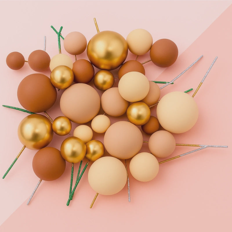 Mixed Ball Topper Set Earth Tone 32pc