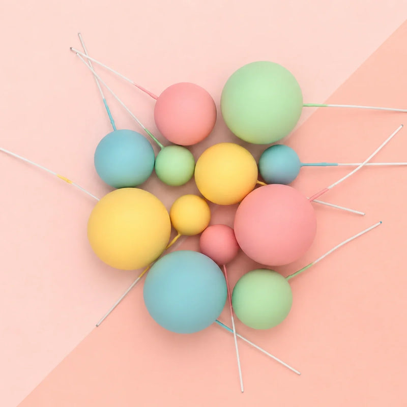 Mixed Matte Ball Topper Set Candy Cloud 12pc
