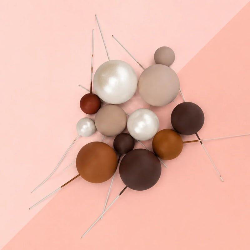 Mixed Ball Topper Set Taupe 12pc