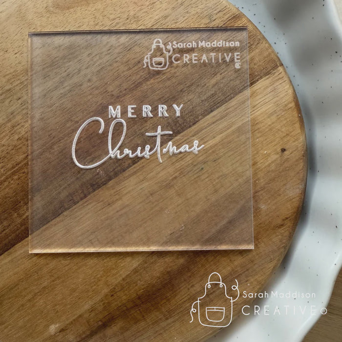 Debosser Plate 'Sarah Maddison' Merry Christmas