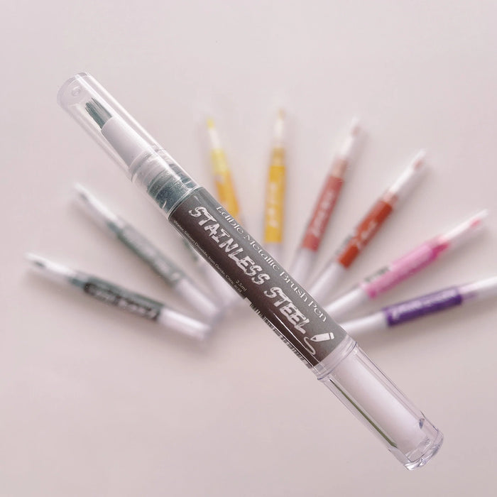 More Metallic Brush Pen Stainless Steel Silver