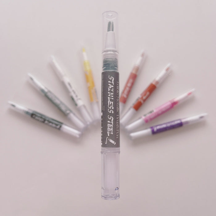 More Metallic Brush Pen Stainless Steel Silver