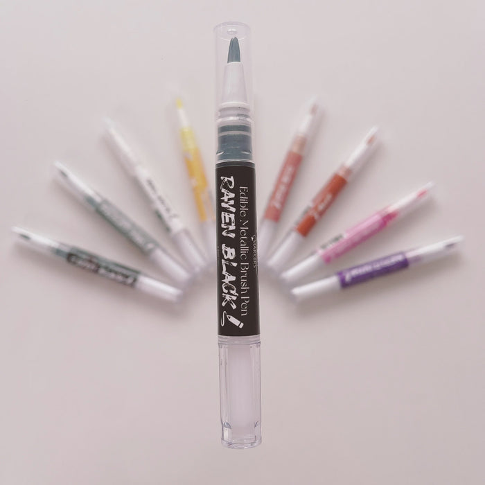 More Metallic Brush Pen Black Raven