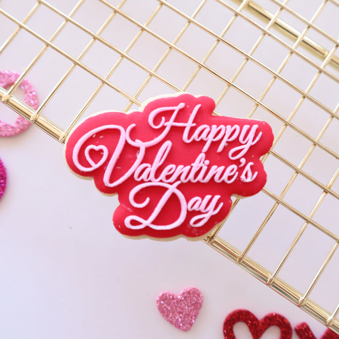 Stamp Debosser With Cutter Happy Valentine's Day Mini