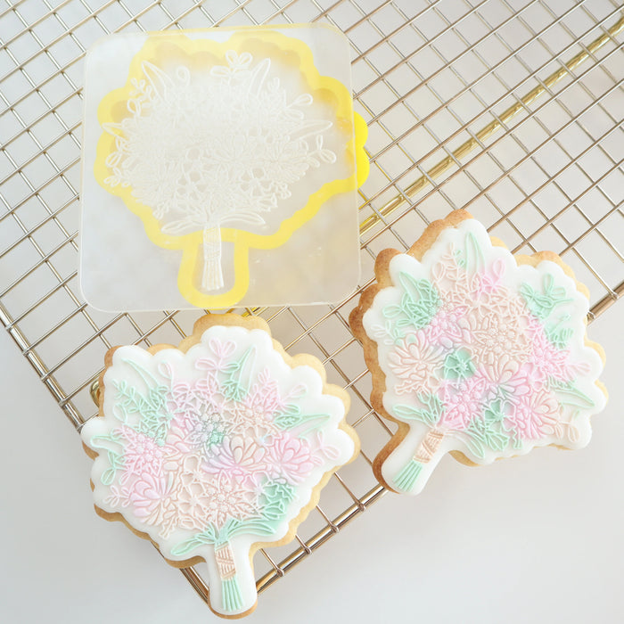 Stamp Debosser With Cutter Floral Bouquet