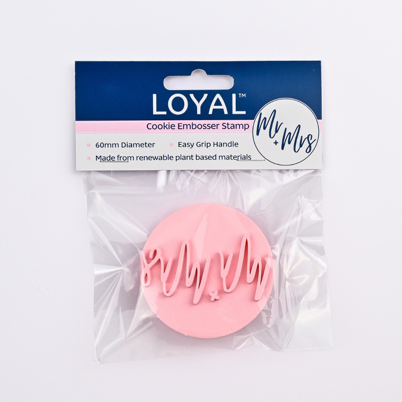 Cookie Embosser Stamp Mr Mrs