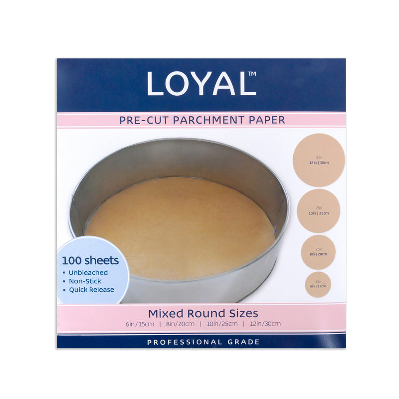Pre Cut Parchment Liners Round Assorted 100pc