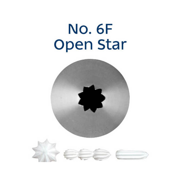 Piping Tip Open Star #6F
