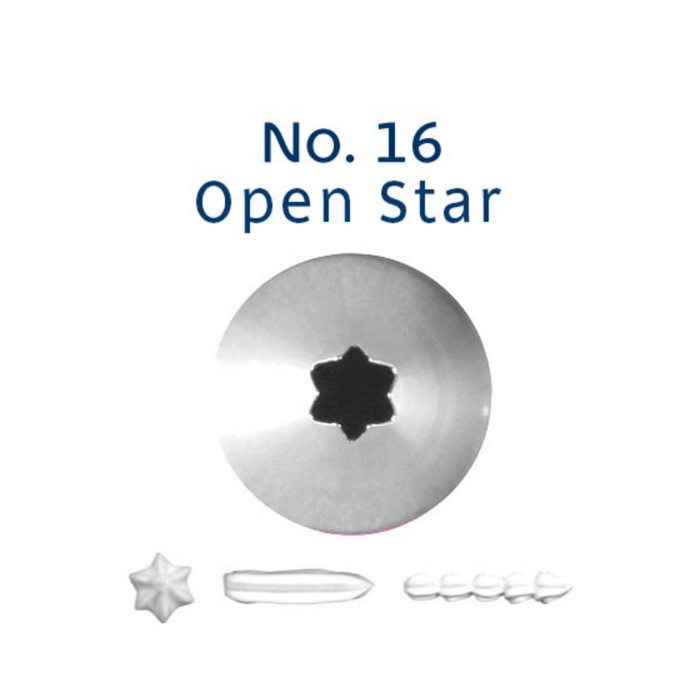 Piping Tip Open Star #16