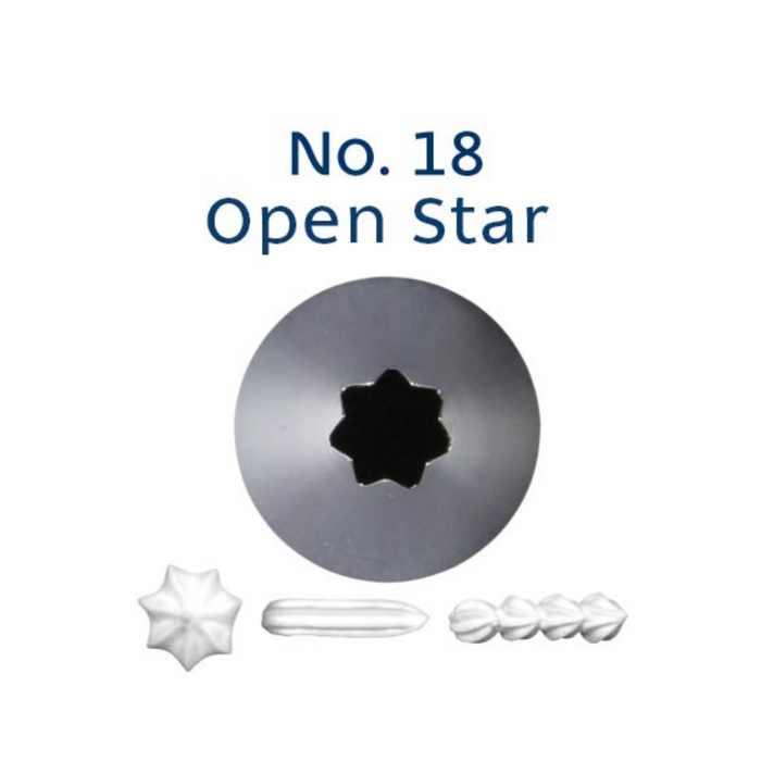 Piping Tip Open Star  #18