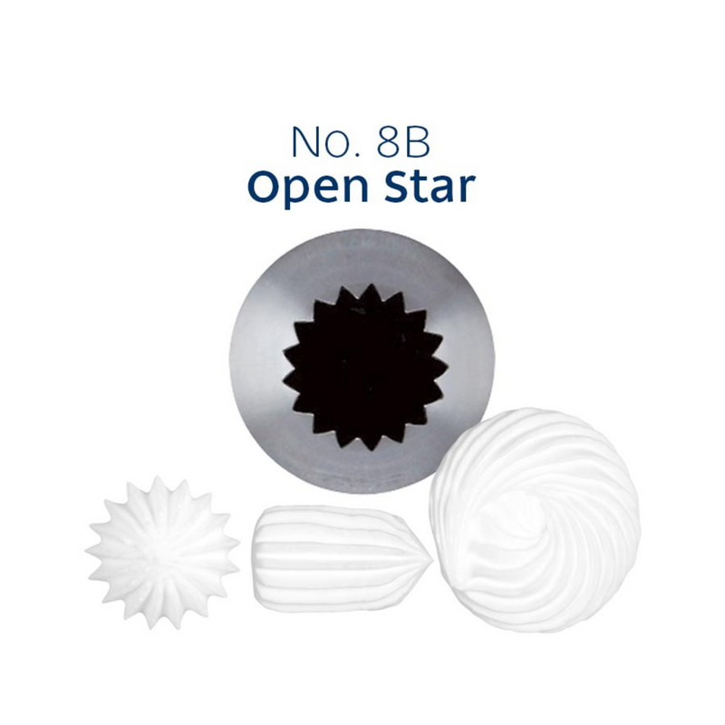 Piping Tip Open Star #8B