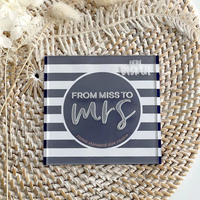 Debosser Plate 'Little Biskut' Miss To Mrs