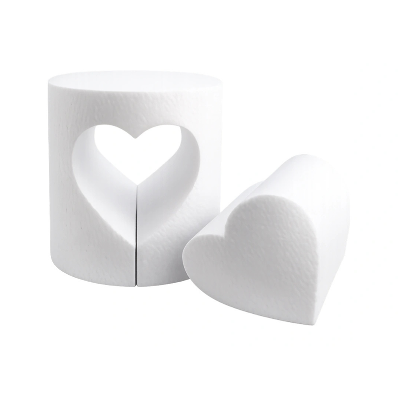 Foam Heart Cut Out Round 6 x 6in
