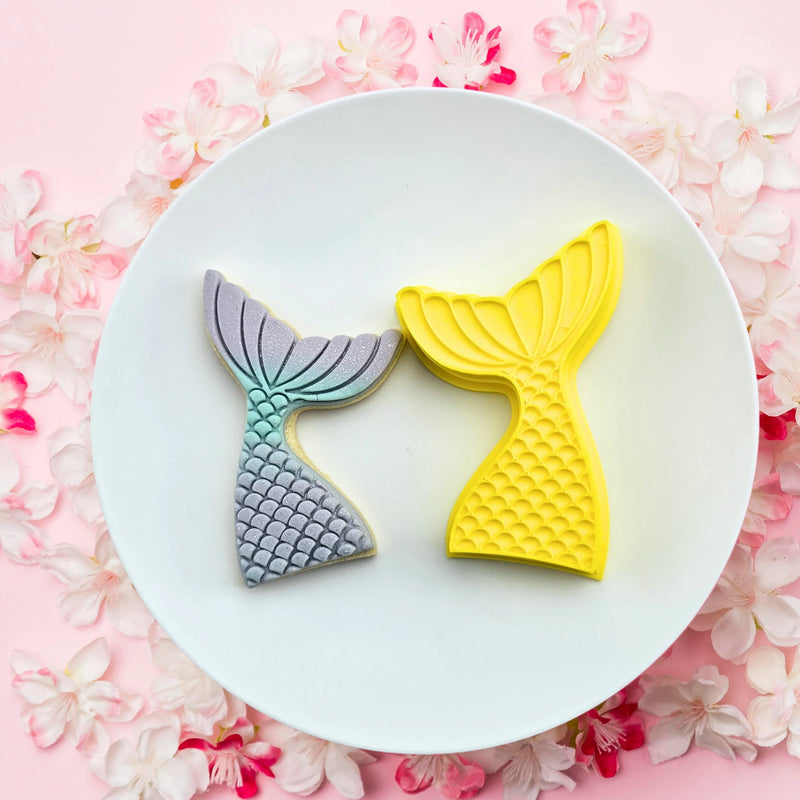 Stamp Embosser With Cutter Mermaid Tail