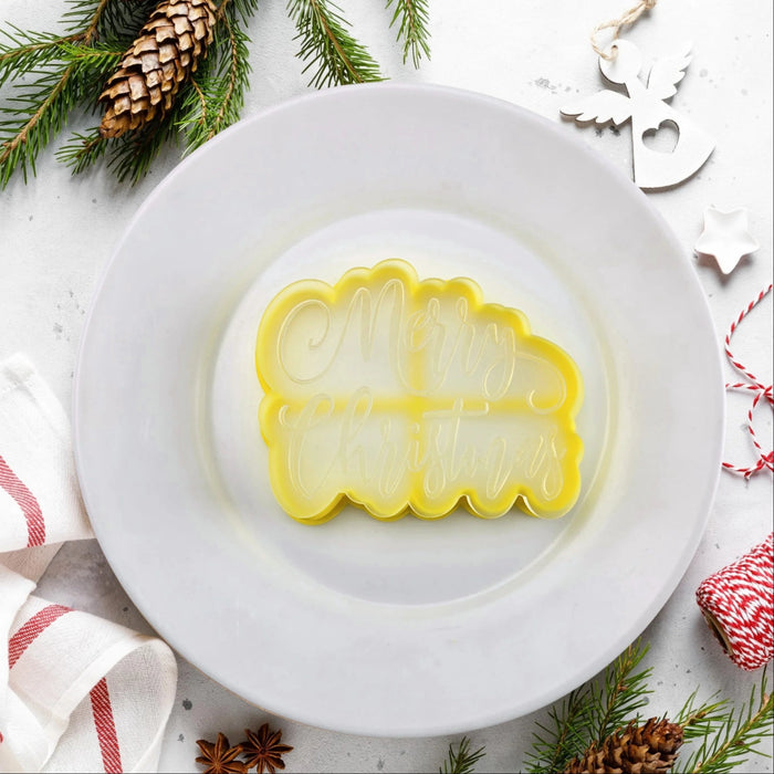 Debosser With Cutter Merry Christmas