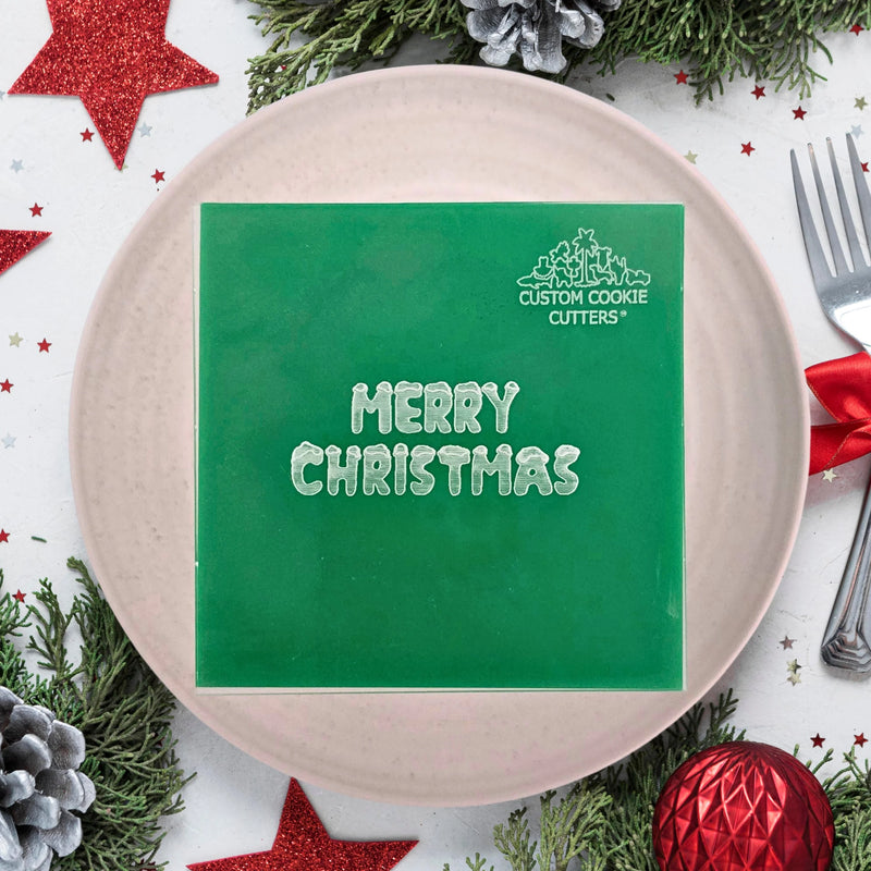 Debosser Plate Merry Christmas Snow