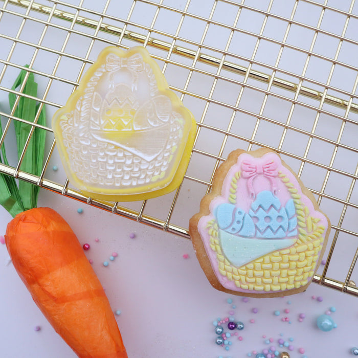 Stamp Debosser With Cutter Easter Basket Mini