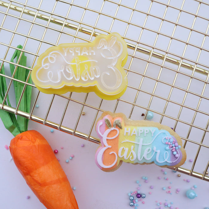 Stamp Debosser With Cutter Happy Easter Mini