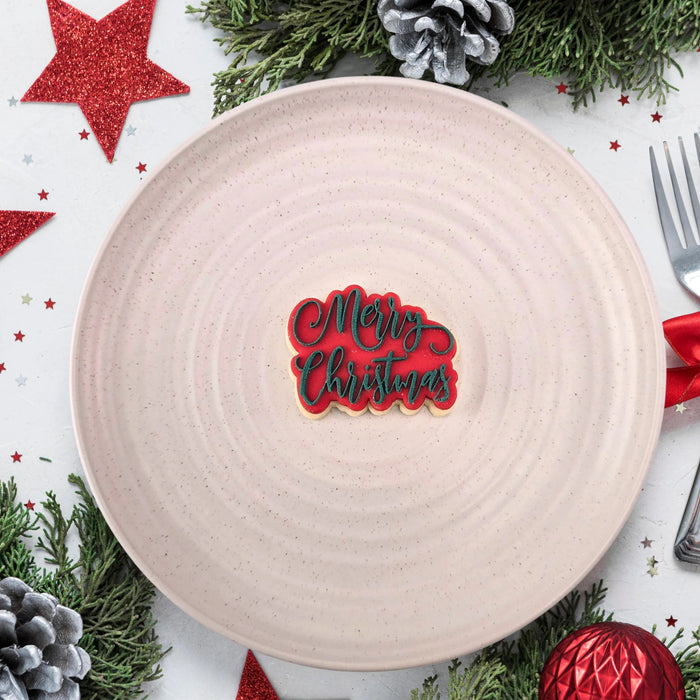 Stamp Debosser With Cutter Merry Christmas Mini