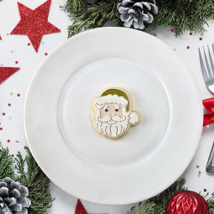 Stamp Debosser With Cutter Santa Mini