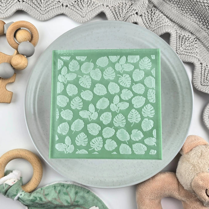 Debosser Pattern Plate Monstera Leaves