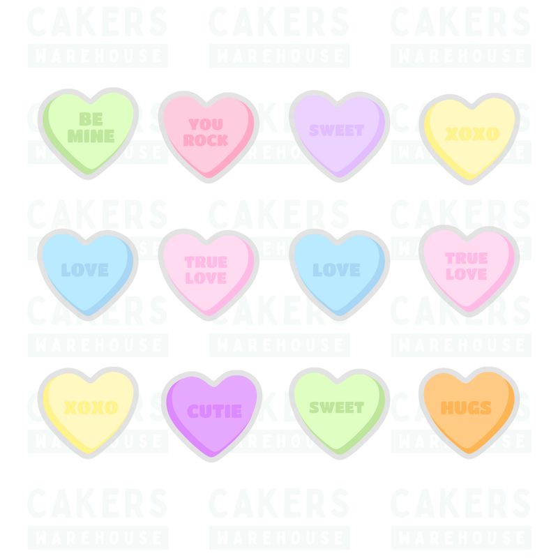Edible Wafer Cupcake Toppers 12pc Sweet Sayings