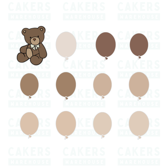 Edible Wafer Cupcake Toppers 12pc Neutral Balloons