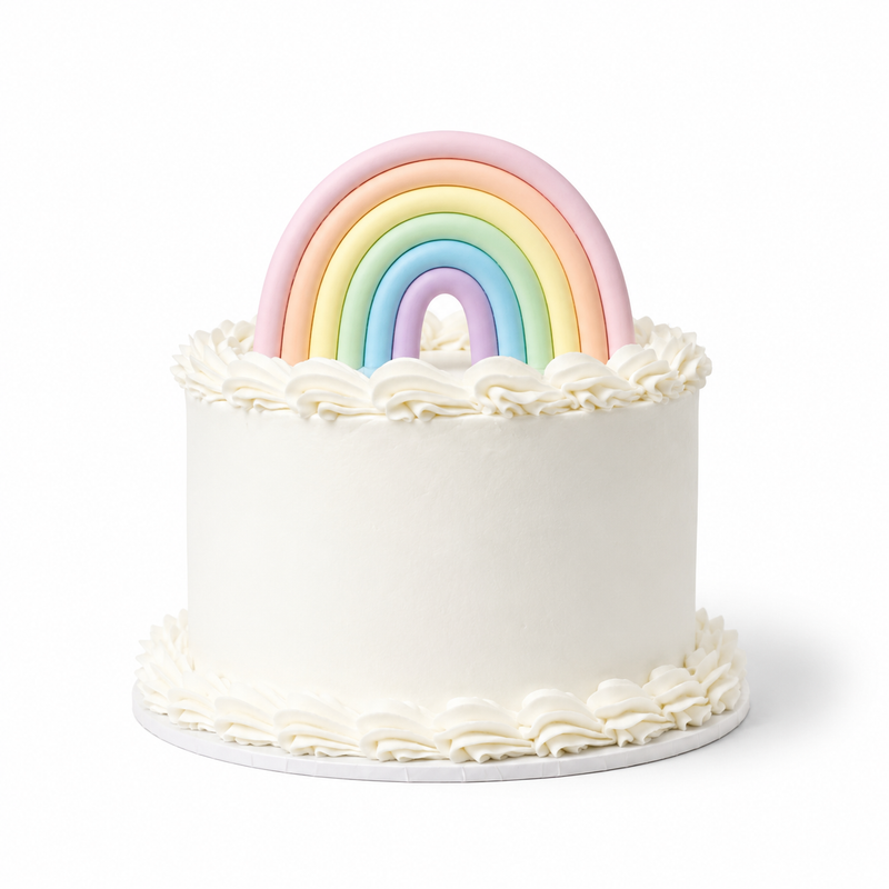 Fondant Topper Pastel Rainbow