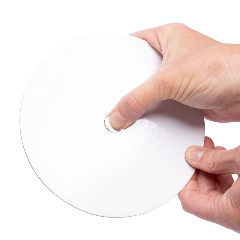 Perforated Cardboard Round White