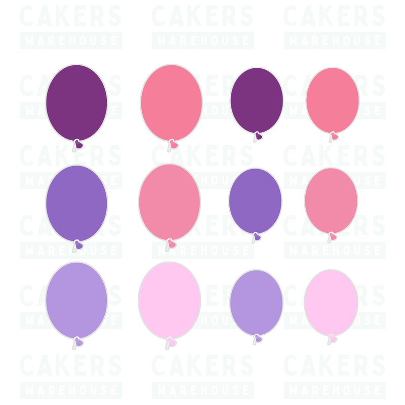 Edible Wafer Cupcake Toppers 12pc Mauve Spectrum Balloons