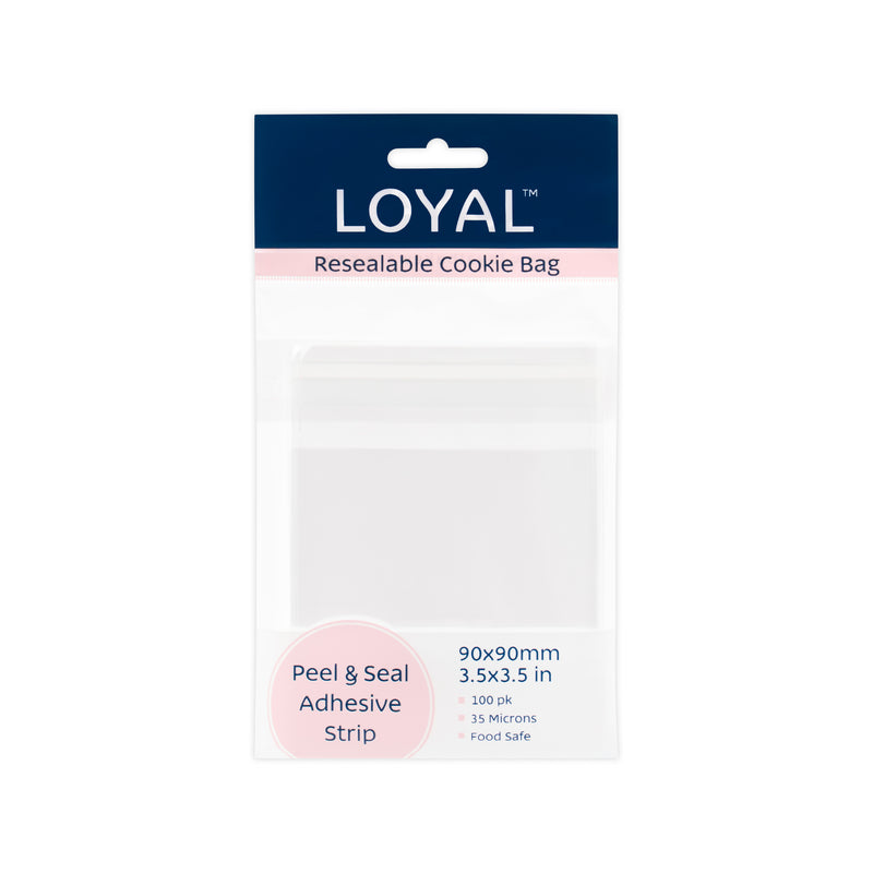 Resealable Cookie Bags 90mm x 90mm 100pc