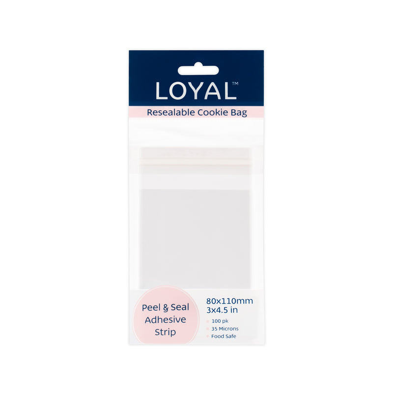 Resealable Cookie Bags 80mm x 110mm 100pc