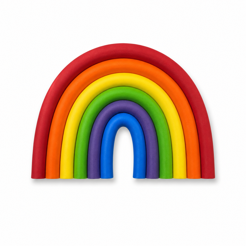 Fondant Topper Bright Rainbow