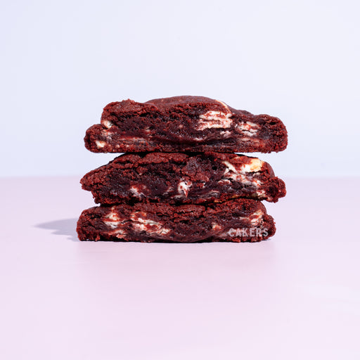 NY Style Chunky Red Velvet Cookies