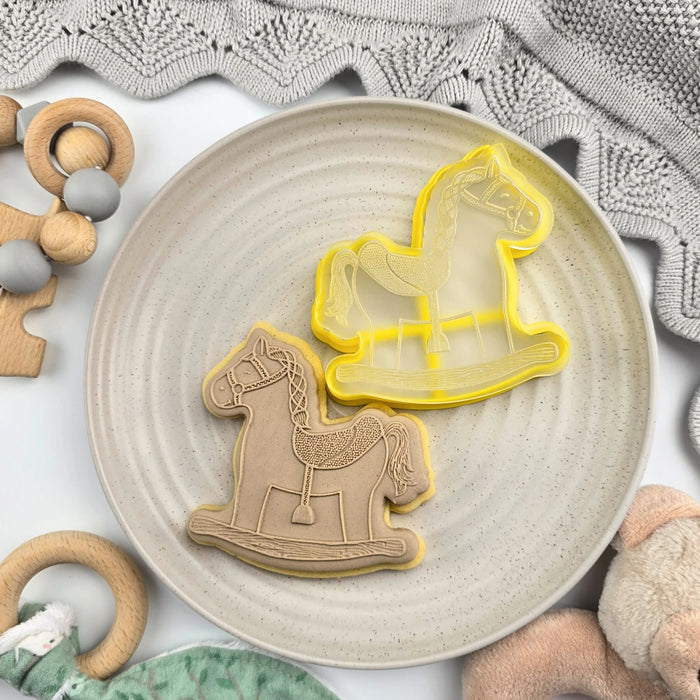 Stamp Debosser With Cutter Rocking Horse