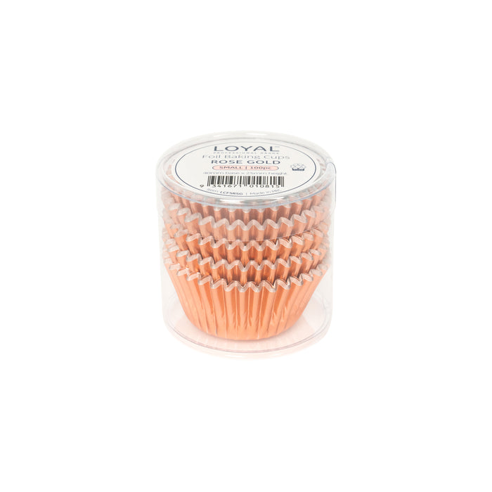 Foil Baking Cups Rose Gold 100pc